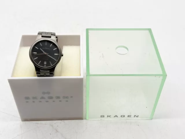 Vintage Mens Watch Skagen Denmark Titanium 105Ltx Original Box