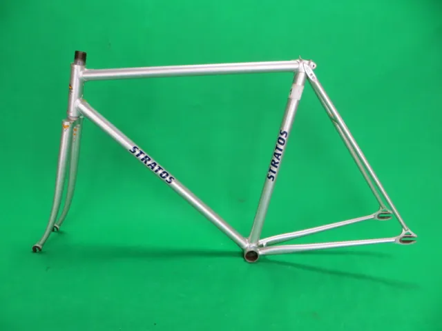 Stratos Silver NJS Keirin Frame Track Bike Fixed Gear 52.5cm