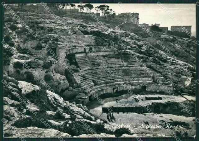 Cagliari Città Anfiteatro Romano PIEGHINA Foto FG cartolina KV7089