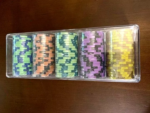 Las Vegas Poker Club Chip Set 14G Clay Compisite Chips 50, 100, 200, 500 & 1000