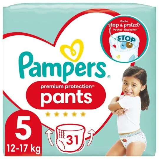 LOT DE 3 - PAMPERS - Couches-Culottes Premium Protection Taille 5 - paquet de 31