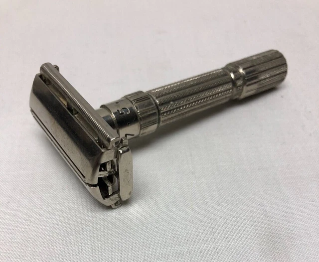 Vintage 1961 Gillette Fat Boy Adjustable Safety Razor G1