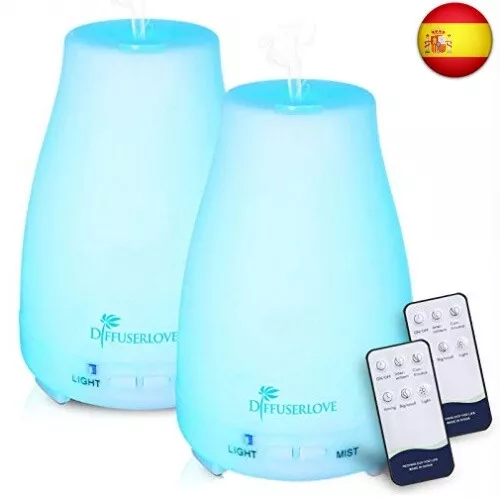 Diffuserlove Humidificador de Aroma difusor de Control Remoto, 2 Unidades