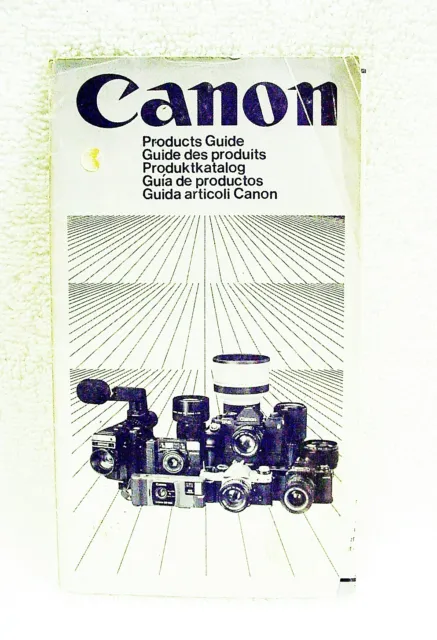 Guía de producto Canon (desplegable) | 8 páginas | 1983 | fotos y artículos | $4.90 |