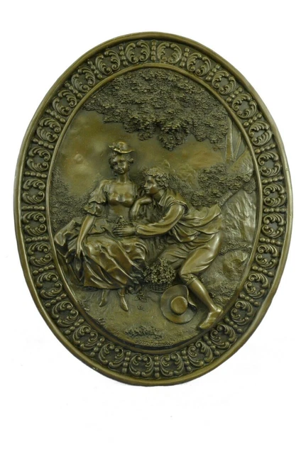 Couple Victorian Style a pair of bronze figurative Relief For Wall Statue Deal