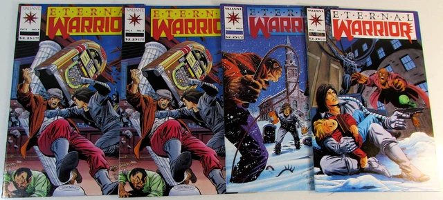 Eternal Warrior Lot of 4 #3 x2,9,10 Valiant Comics (1992) 1st Print Comic Books