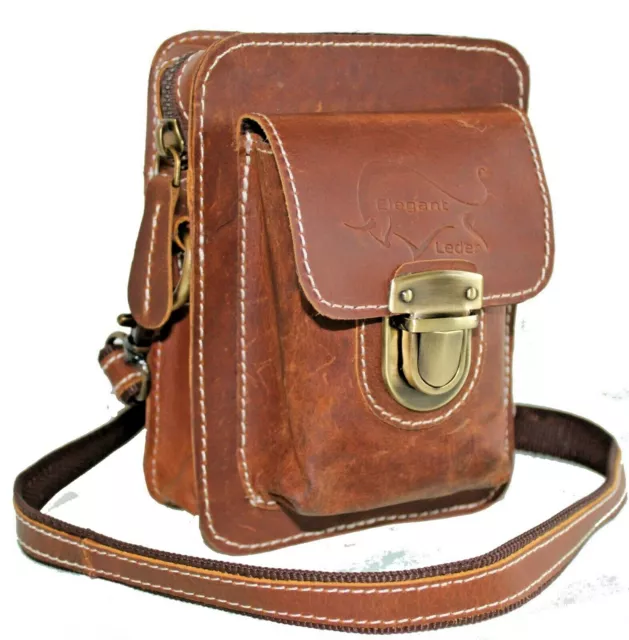 Elegant Gürteltasche Hüfttasche Bauchtasche Umhängetasche Reisetasche 100% Leder