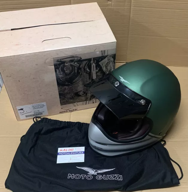 Casco Moto Guzzi Adventure Vintage Helmet - Verde Opaco - Taglia XL