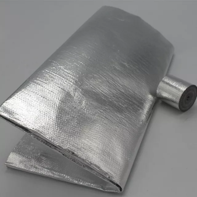 Exhaust Turbo Heat Shield Wrap Mat 1m x 1.2m - Aluminium Foil Backed Glass Fibre