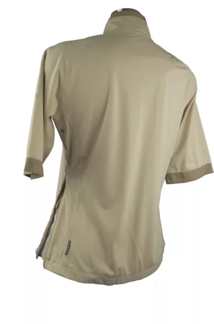 Chervo Golf Ladies short Sleeve Rain Shirt Aqua Block Rampon Beige 400 Gr.34 2