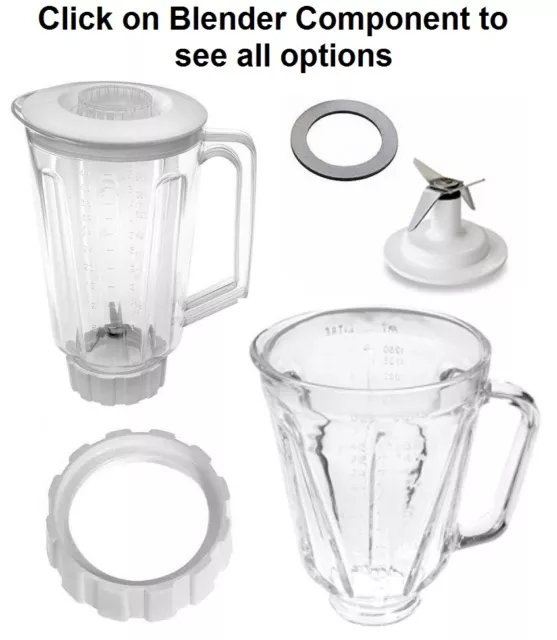 Replacement Compatible with Hamilton Beach Blenders,Blade,Gasket,Base,Glass Jars