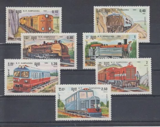 Railway - Locomotives Kampuchea 584 - 90 (MNH)