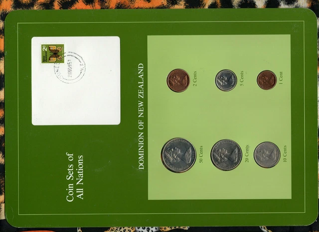 Coin Sets of All Nations New Zealand 1967-1983 UNC 10 cent 1967 Rare Date 28NO95