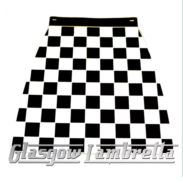 Lexmoto Milano 50/125 MOD/SKA CHEQUERED BLACK & WHITE MOULDED SCOOTER MUDFLAP