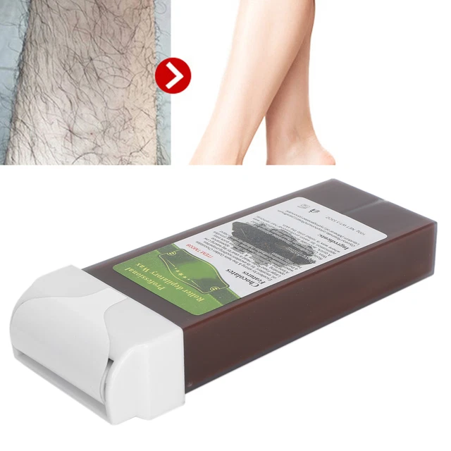 (Chocolate) 100 g Rodillo de cera depilatoria cuerpo pierna pecho brazo axila cabello TDM