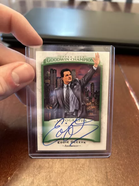 2017 Upper Deck Goodwin Champions Autograph Auto Eddie Olczyk Hockey SP