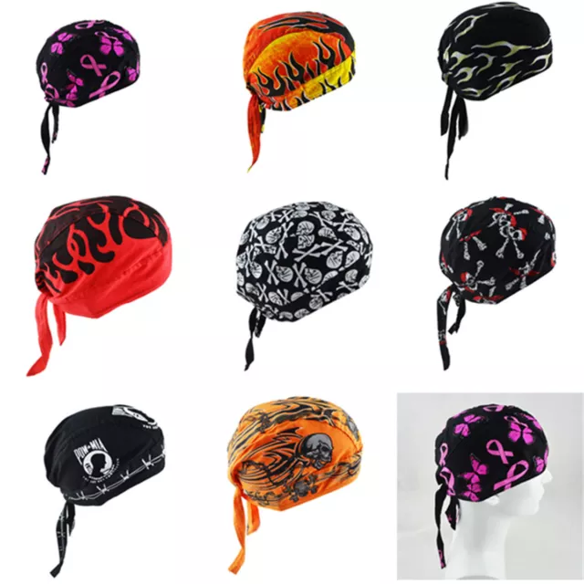 Baumwolle Biker Skull Cap Motorrad Bandana Head Wrap Rag Herren Hut