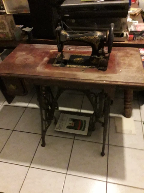Jouet Ancien Machine à Coudre SINGER En Métal – États-Unis, Vintage Années 60 ?