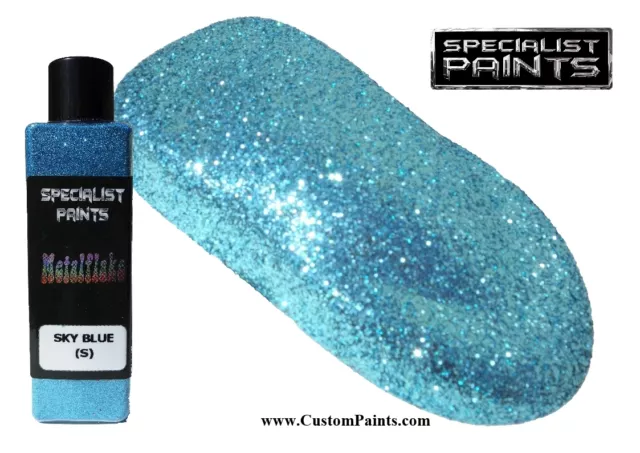 SKY BLUE Metal Flake 1lb Medium - .008 Hex, Custom, HOK, Chopper, plasti dip