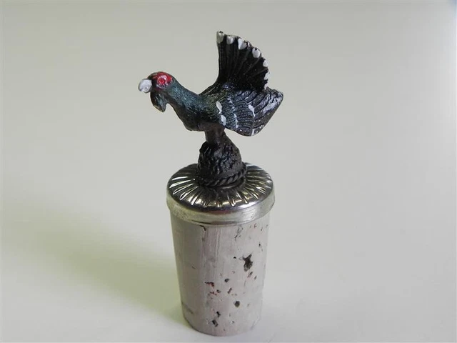 Corcho Decorativo Motivo Urogallo Pintado Botellas Cierre Regalo Deco Nuevo