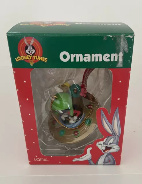 Vintage 1998 LOONEY TUNES Collectible Ornament Marvin the Martian Matrix