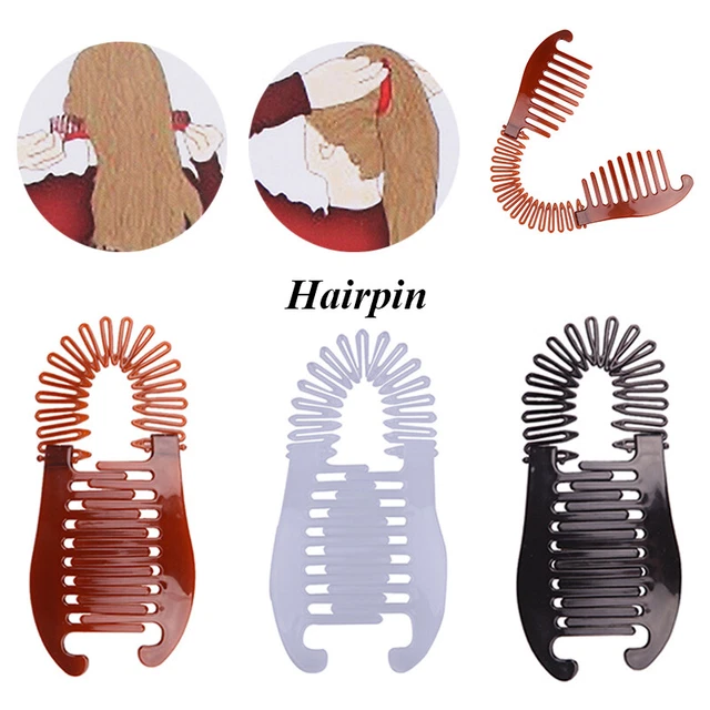 Femmes Caoutchouc Bandes Banane Pince Cheveux Queue Hoder Accessoir ,