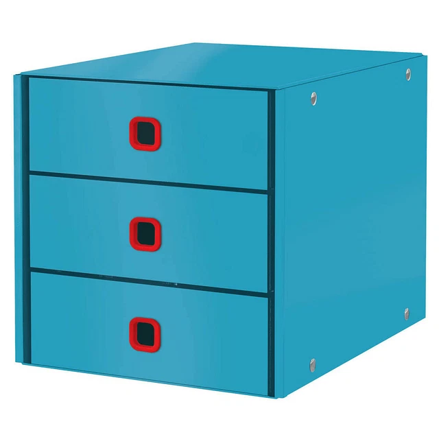 LEITZ Schubladenbox Click & Store Cosy  blau 53680061, DIN A4 mit 3...
