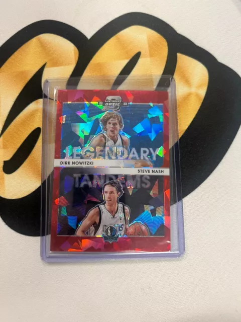 2022-23 Contenders Optic Dirk Nowitzki Steve Nash Cracked Red Ice Prizm #4