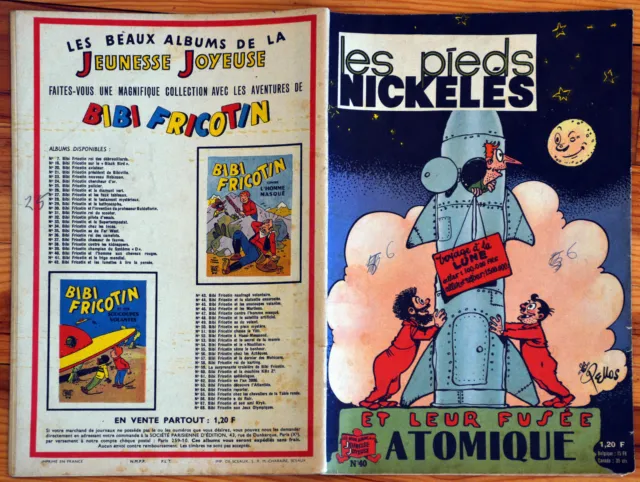 Les Pieds Nickelés et leur fusée atomique (n°40) couverture papier mat 1965