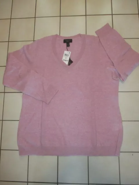 NWT CHARTER CLUB LUXURY Pink 2 Ply CASHMERE V-Neck SWEATER 1X