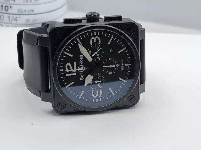 Bell & Ross BR01-94 Chronograph PVD XL Men Watch Boxed