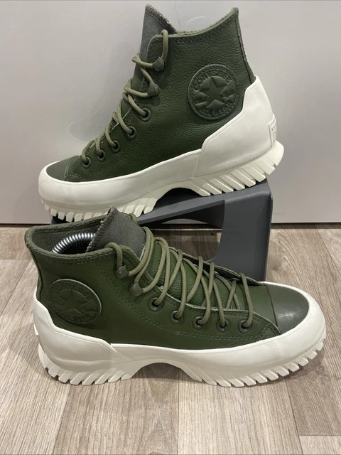 KHAKI GREEN CONVERSE CTAS Lugged Winter Leather Boots Size
