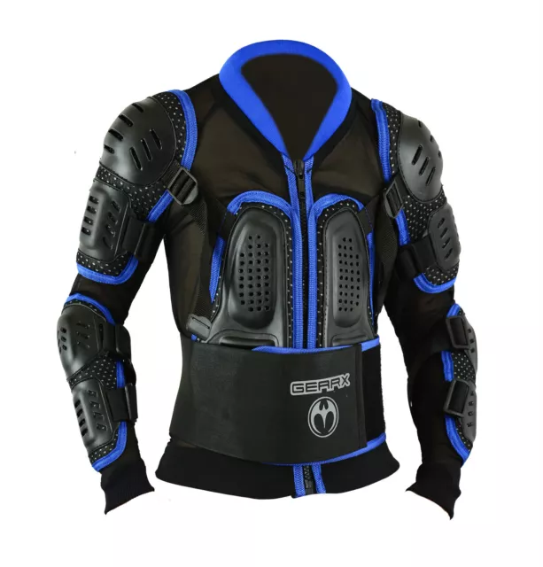 Enfants Bleu Motocross Armure Jeunesse Colonne Vertébrale Protection Veste