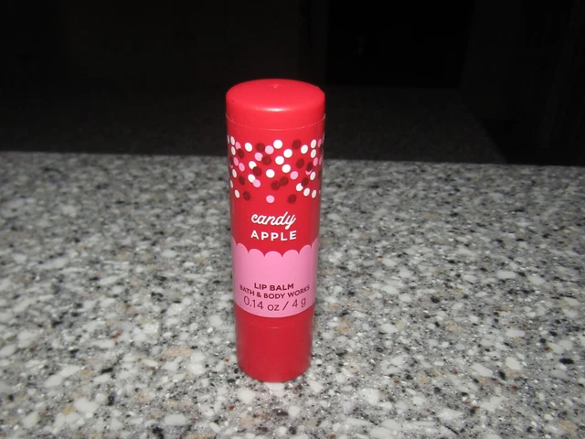 BATH BODY WORKS CANDY APPLE Flavored Lip Balm NEW 0.14 oz
