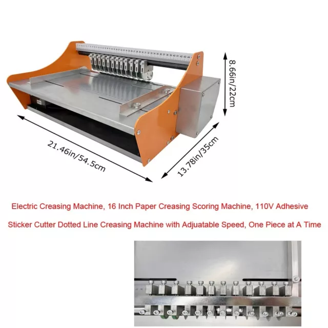 400mm/15.7in 110V Electric Adhesive Sticker Cutter Dotted Line Creasing Machine