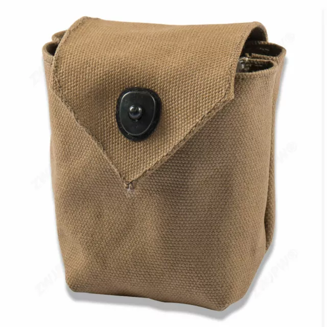 WW2 WWII US Army M1 RIGGER POUCH Garand Ammo Bag Mag Pouch Canvas KHAKI