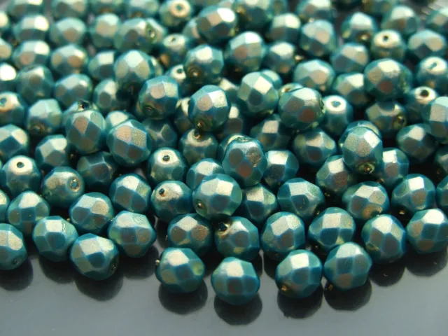 50x Czech Glass 6mm Fire Polished Facelet Beads Jewelry Making 39 Colors