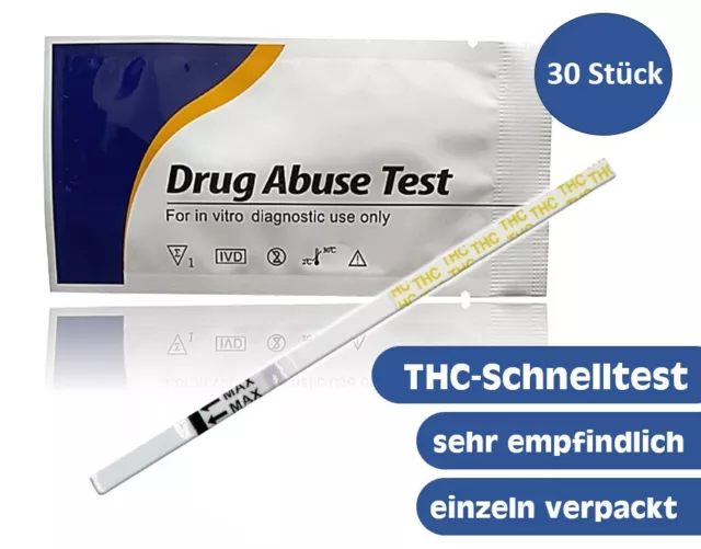 30x THC Drogenschnelltest (Cannabis, Marihuana, Haschisch), 50 ng/ml