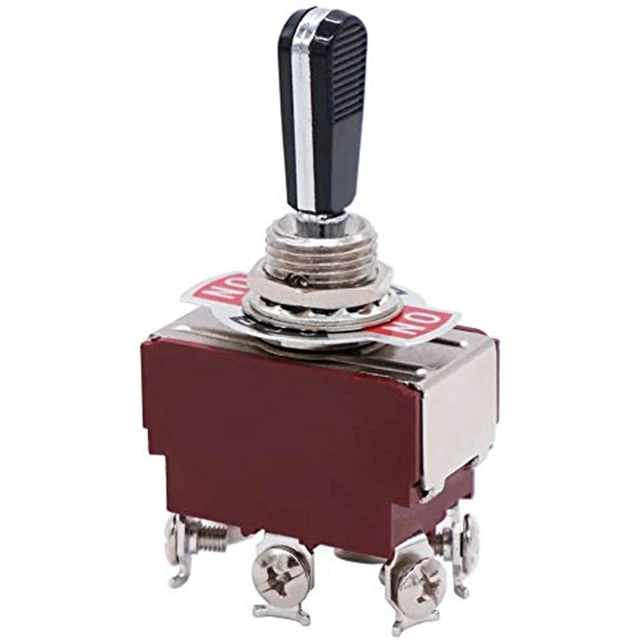 Twidec/Heavy Duty Rocker Toggle Switch 20A 125V DPDT 3 Position 6 Pin ON/OFF/ON