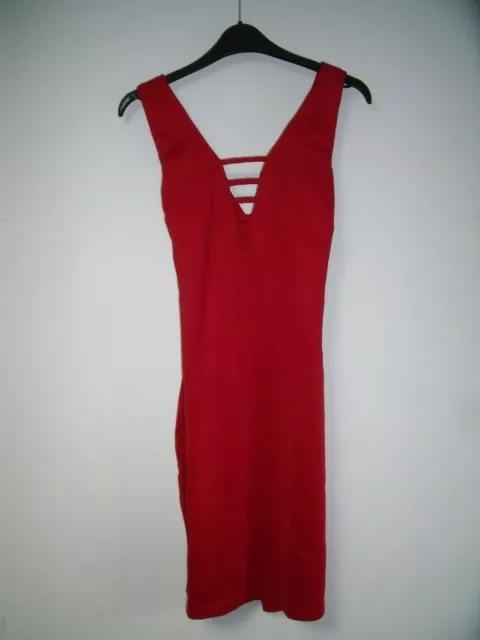 AX Paris Midi Dress With Ladder Strap Detail Red Size UK 12 rrp £40 DH191 EE 17