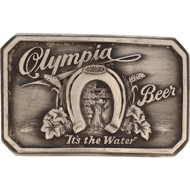 Oly Olympia Beer Washington Brewery Booze Bar Club 1970s Vintage Belt Buckle