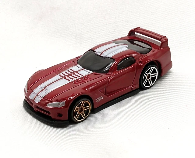 Hot Wheels Dodge Viper GTS-R  1:64 Diecast Sport Car Red with 2 White Stripes