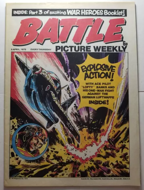 Battle Picture Weekly #5 VF/NM (Apr 5 1975, IPC UK) Rat Pack, D-Day Dawson