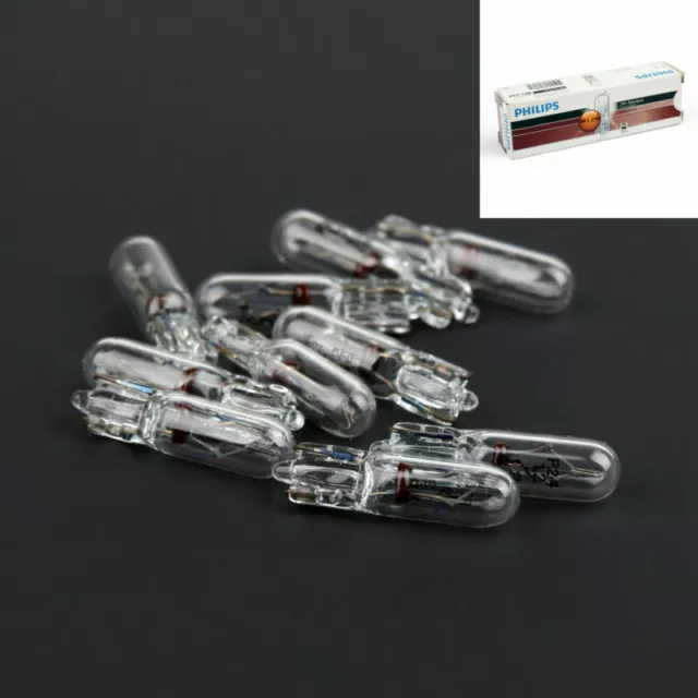 10pcs Pour Philips 13516 24V T5 W1.2W W2×4.6d Standard Clignotants Lampe Bulb AF