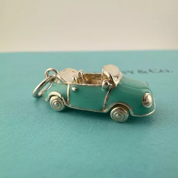 Tiffany & Co. Convertible Sports Car Charm in Tiffany Blue Enamel Silver