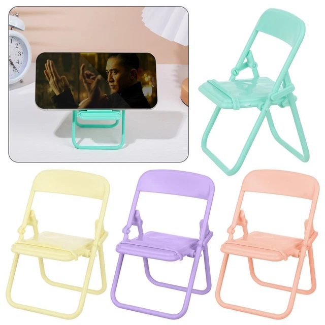 Regalos Soporte Multifuncional Creativo Plegable Forma de Silla Soporte Móvil