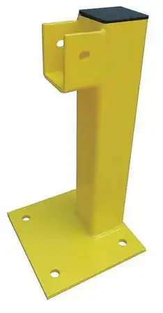 Zoro Select 22Dn09 Flush End Post,21 In.,Yellow,Steel