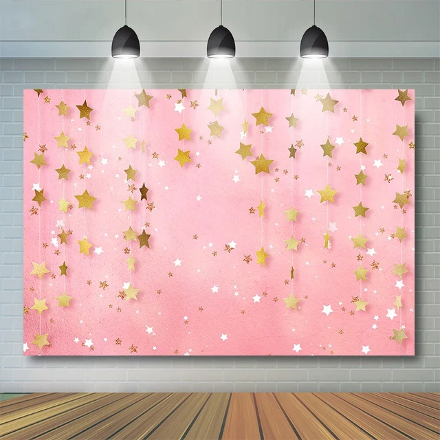 Twinkle Little Star Photography Backdrop Galaxy Starry Sky Gold