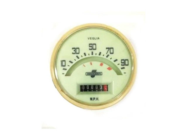 Tachimetro/Contachilometri 90 Mph Italiano Tipo Per Lambretta Li Ser. 2