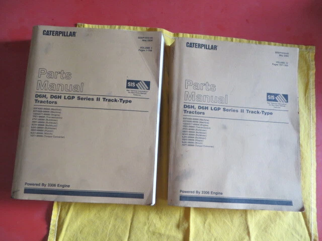 CATERPILLAR D6H & D6H LGP - vues éclatées - 2 volumes - mai 2000